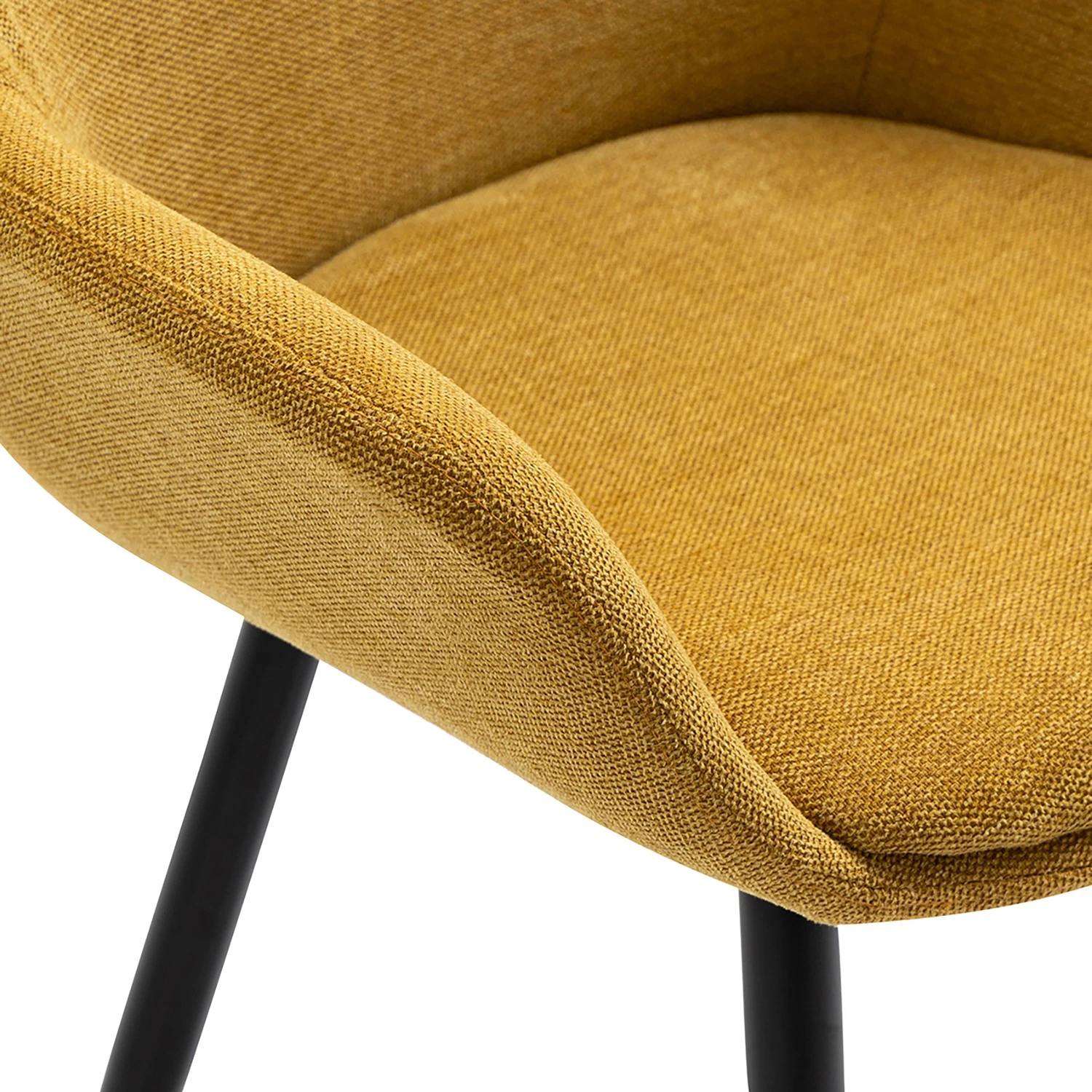 Loftscape Chaises à accoudoirs Mineros (lot de 2) - Jaune moutarde 10 Loftscape Chaises à accoudoirs Mineros (lot de 2) - Jaune moutarde – Image 8