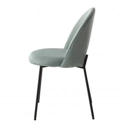 Mørteens Chaise capitonnée Ikley - Tissu / Métal - Noir - Gris menthe - Lot de 2 -Chaises Soldes 1000312593 211210 092458000128 DETAILS P000000001000312593