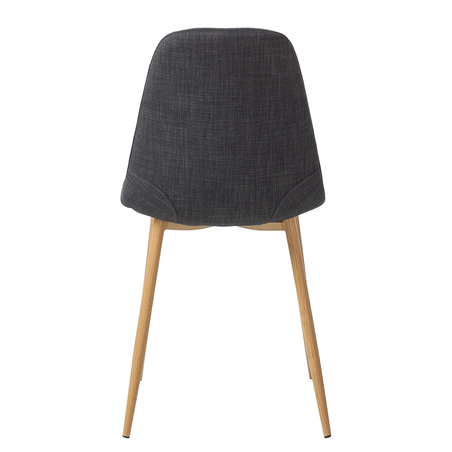 Mørteens Chaise capitonnée Iskmo II - Anthracite - Lot de 4 6 Mørteens Chaise capitonnée Iskmo II - Anthracite - Lot de 4 – Image 4