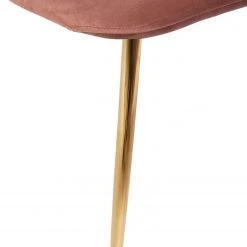 Jack & Alice Chaise Yoyce II - Velours / Métal - Doré - Velours Tiru: Saumon - Lot de 4 -Chaises Soldes 1000312631 211206 08175200056 DETAILS P000000001000312631