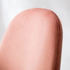 Jack & Alice Chaise Yoyce II - Velours / Métal - Doré - Velours Tiru: Saumon - Lot de 4 -Chaises Soldes 1000312631 211206 08175200072 DETAILS P000000001000312631