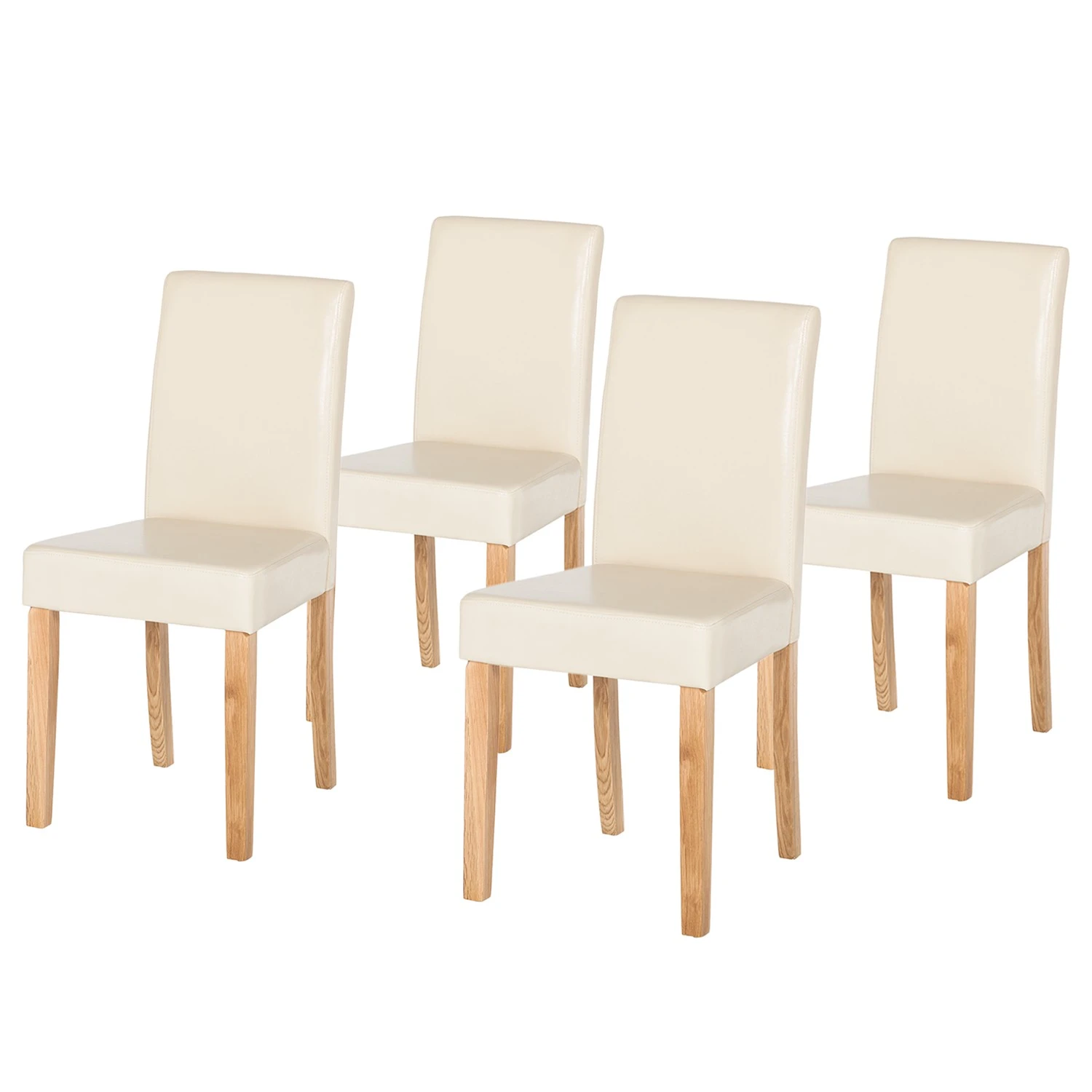 Ars Natura Chaise capitonnée Nella I - Beige - Lot de 4 3 Ars Natura Chaise capitonnée Nella I - Beige - Lot de 4