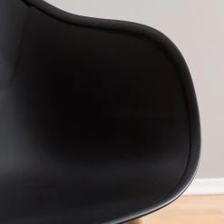 Mørteens Chaise à accoudoirs Odon - Matière plastique / Métal - Imitation chêne - Noir - Lot de 2 -Chaises Soldes 1000312639 211202 13441600063 DETAILS P000000001000312639