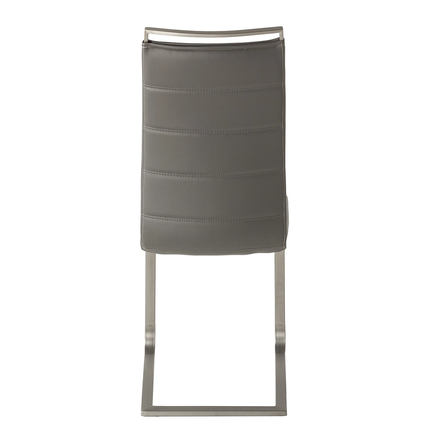 Fredriks Chaise cantilever Lezuza - Cuir synthétique Leja: Gris - Lot de 4 7 Fredriks Chaise cantilever Lezuza - Cuir synthétique Leja: Gris - Lot de 4 – Image 5