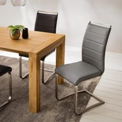 Fredriks Chaise cantilever Lezuza - Cuir synthétique Leja: Gris - Lot de 4 33 Fredriks Chaise cantilever Lezuza - Cuir synthétique Leja: Gris - Lot de 4 -Chaises Soldes 1000313231 211209 14223200091 MOOD DETAILS P000000001000313231 mood