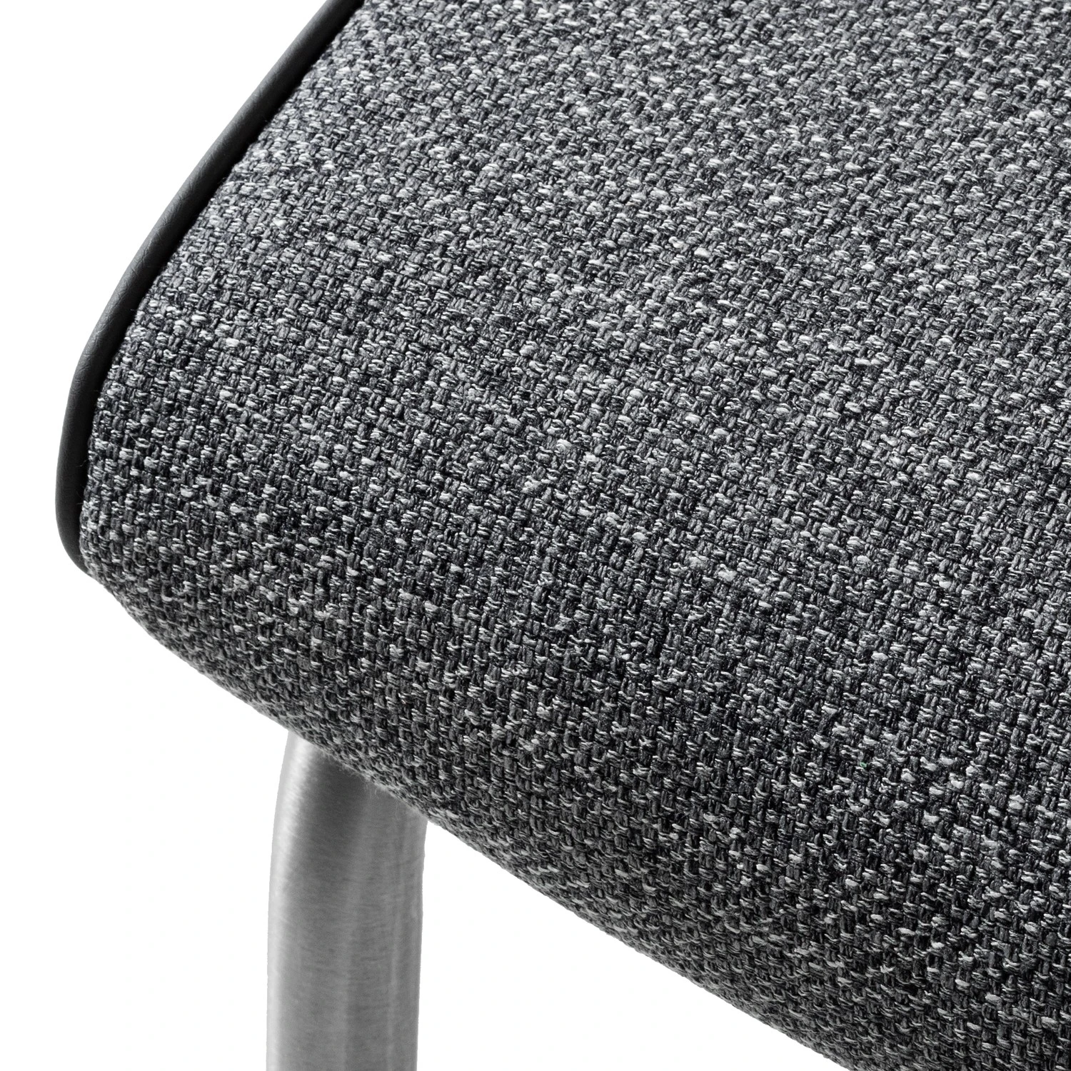 Fredriks Chaise cantilever Abenra - Tissu structuré / Acier - Acier inoxydable - Gris - Lot de 4 12 Fredriks Chaise cantilever Abenra - Tissu structuré / Acier - Acier inoxydable - Gris - Lot de 4 – Image 10