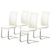 Fredriks Chaises Marco - Cuir synthétique Putri: Blanc - Lot de 4