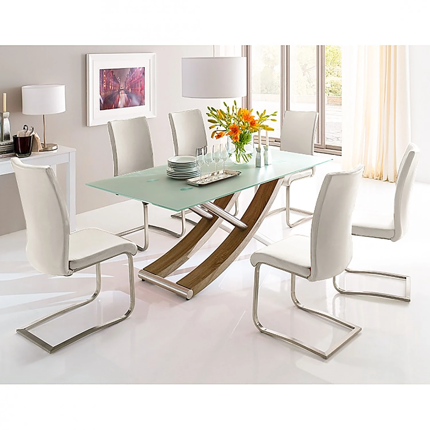 Fredriks Chaises Marco - Cuir synthétique Putri: Blanc - Lot de 4 4 Fredriks Chaises Marco - Cuir synthétique Putri: Blanc - Lot de 4 – Image 2