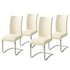 Fredriks Chaises Marco - Cuir Gyda: Créme - Lot de 4