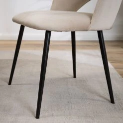 Jack & Alice Chaise capitonnée Salome - Crème - Lot de 2 -Chaises Soldes 1000313400 211208 12180700150 DETAILS P000000001000313400