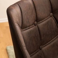 Mørteens Chaise à accoudoirs Lamppi II - microfibre / Métal - Expresso - Lot de 2 -Chaises Soldes 1000313476 211209 133810000128 DETAILS P000000001000313476