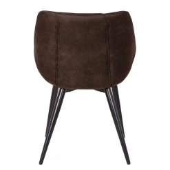 Mørteens Chaise à accoudoirs Lamppi II - microfibre / Métal - Expresso - Lot de 2 -Chaises Soldes 1000313476 211209 13381000084 DETAILS P000000001000313476