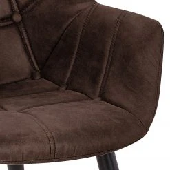 Mørteens Chaise à accoudoirs Lamppi II - microfibre / Métal - Expresso - Lot de 2 -Chaises Soldes 1000313476 211209 13381000095 DETAILS P000000001000313476