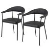 Loftscape Chaises à accoudoirs Otava (lot de 2) - Imitation cuir / Fer - Noir -Chaises Soldes 1000319537 220128 12565700010 IMAGE P000000001000319537