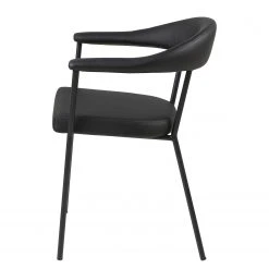 Loftscape Chaises à accoudoirs Otava (lot de 2) - Imitation cuir / Fer - Noir -Chaises Soldes 1000319537 220128 12565700040 DETAILS P000000001000319537