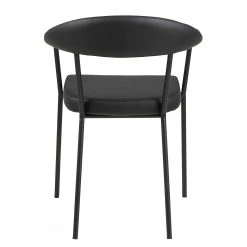 Loftscape Chaises à accoudoirs Otava (lot de 2) - Imitation cuir / Fer - Noir -Chaises Soldes 1000319537 220128 12565700070 DETAILS P000000001000319537