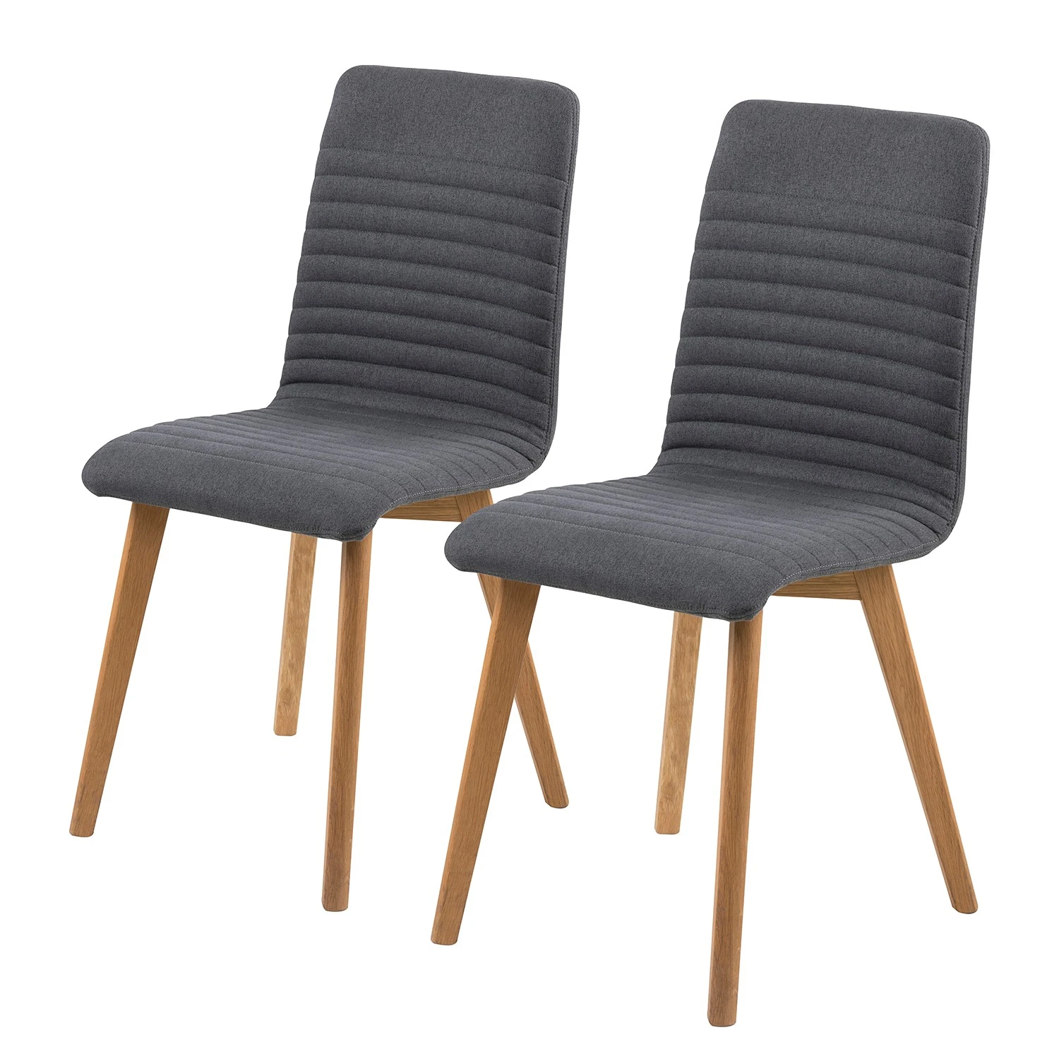 Loftscape Chaises capitonnées Frederique (2) - Gris 3 Loftscape Chaises capitonnées Frederique (2) - Gris