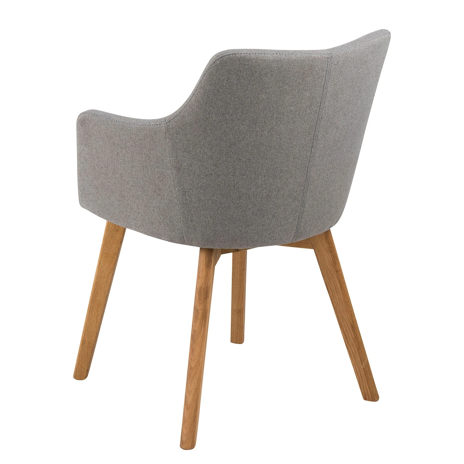 Loftscape Chaises à accoudoirs Kampen II (2) - Tissu / Chêne massif - Gris clair / Chêne 7 Loftscape Chaises à accoudoirs Kampen II (2) - Tissu / Chêne massif - Gris clair / Chêne – Image 5