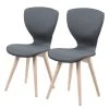 Loftscape Chaises capitonnées Monreale (lot de 2) - Tissu / Chêne massif - Gris / Chêne 2 Loftscape Chaises capitonnées Monreale (lot de 2) - Tissu / Chêne massif - Gris / Chêne -Chaises Soldes 1000319572 220128 1256590010 IMAGE P000000001000319572