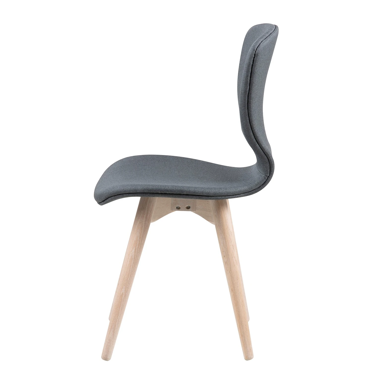 Loftscape Chaises capitonnées Monreale (lot de 2) - Tissu / Chêne massif - Gris / Chêne 7 Loftscape Chaises capitonnées Monreale (lot de 2) - Tissu / Chêne massif - Gris / Chêne – Image 5