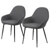Loftscape Chaises à accoudoirs Kia II (lot de 2) - Tissu / Fer - Gris / Noir 2 Loftscape Chaises à accoudoirs Kia II (lot de 2) - Tissu / Fer - Gris / Noir -Chaises Soldes 1000319580 220128 1257020010 IMAGE P000000001000319580