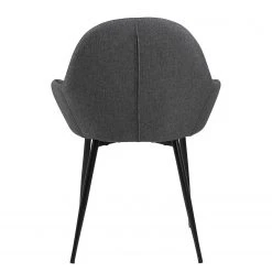 Loftscape Chaises à accoudoirs Kia II (lot de 2) - Tissu / Fer - Gris / Noir -Chaises Soldes 1000319580 220128 1257020060 DETAILS P000000001000319580