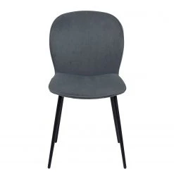 Loftscape Chaises capitonnées Koriella (lot de 2) - Velours côtelé / Fer - Gris / Noir -Chaises Soldes 1000319599 220128 1257100030 DETAILS P000000001000319599