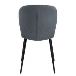 Loftscape Chaises capitonnées Koriella (lot de 2) - Velours côtelé / Fer - Gris / Noir -Chaises Soldes 1000319599 220128 1257100055 DETAILS P000000001000319599