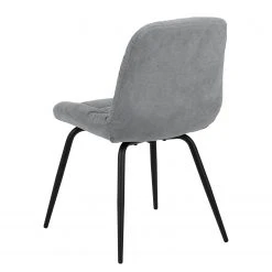 Loftscape Chaises capitonnées Oline (lot de 2) - Tissu / Fer - Gris clair / Noir -Chaises Soldes 1000319618 220128 1257180050 DETAILS P000000001000319618