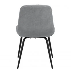 Loftscape Chaises capitonnées Oline (lot de 2) - Tissu / Fer - Gris clair / Noir -Chaises Soldes 1000319618 220128 1257180060 DETAILS P000000001000319618