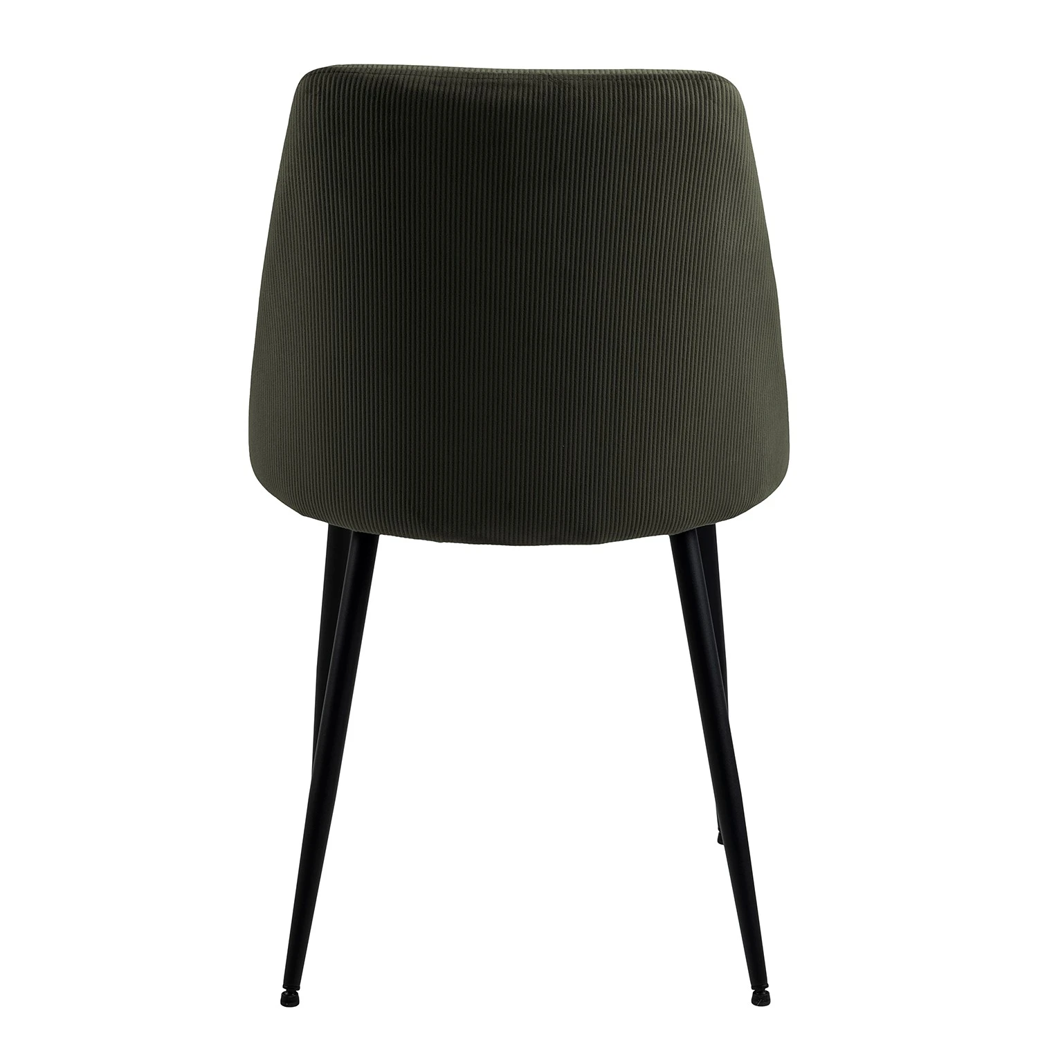 Loftscape Chaises capitonnées Ferland (lot de 4) - Velours côtelé / Fer - Vert olive foncé / Noir 7 Loftscape Chaises capitonnées Ferland (lot de 4) - Velours côtelé / Fer - Vert olive foncé / Noir – Image 5