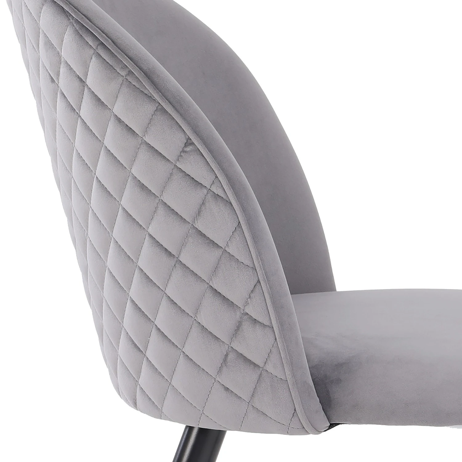 Chaises capitonnées Ruxby (lot de 2) - Gris 9 Chaises capitonnées Ruxby (lot de 2) - Gris – Image 7