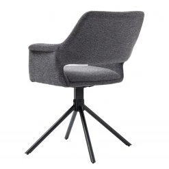 Loftscape Chaise à accoudoirs Keldur II (lot de 2) - Tissu / Acier - Gris / Noir -Chaises Soldes 1000329354 220203 16142000040 DETAILS P000000001000329354