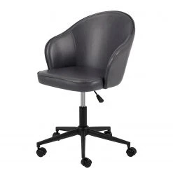 Red Living Chaise de bureau Moray - Imitation cuir / Fer - Anthracite / Noir