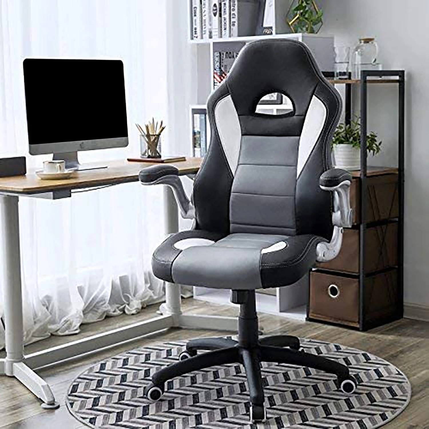 Loftscape Fauteuil de bureau Milnor - Noir / Gris 4 Loftscape Fauteuil de bureau Milnor - Noir / Gris – Image 2