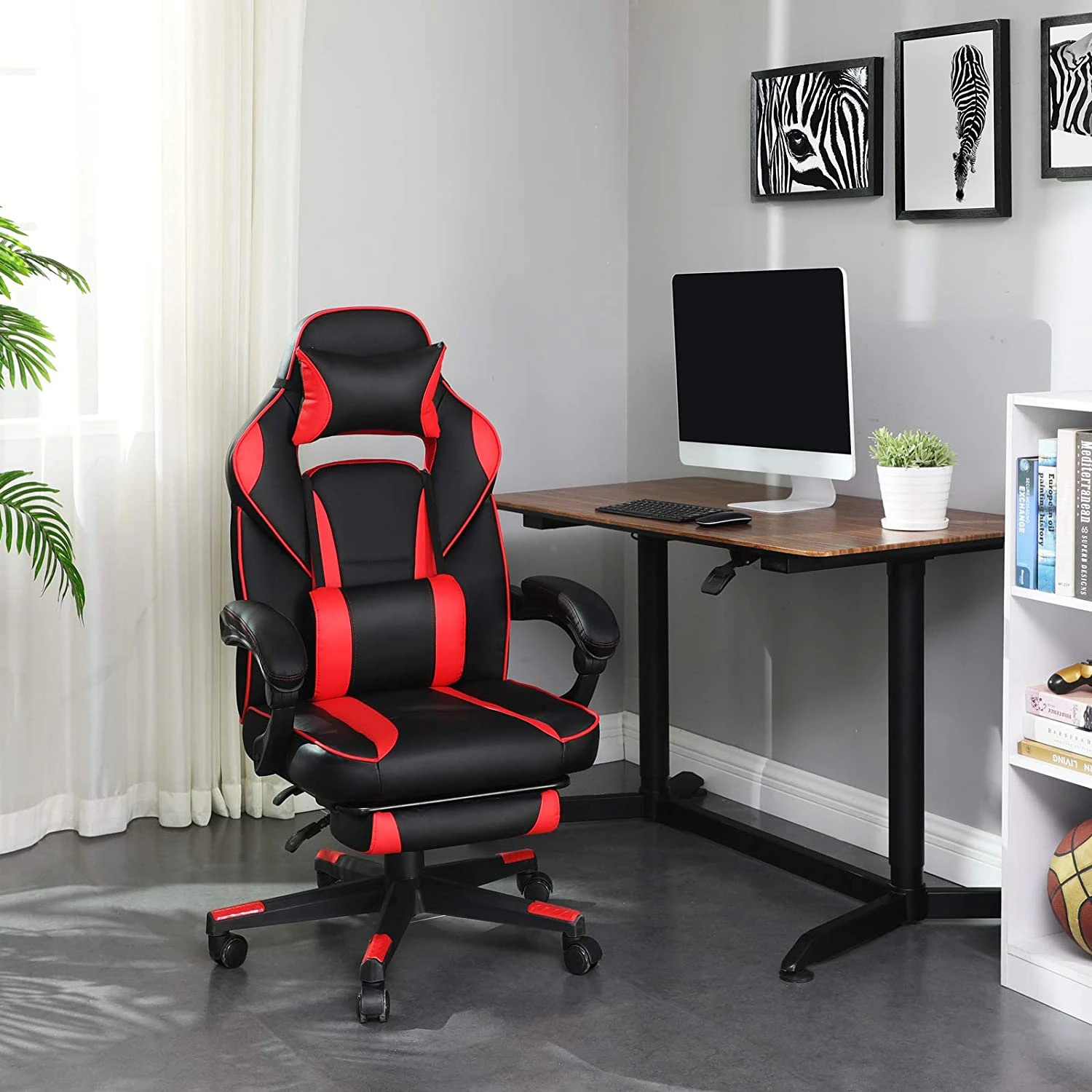 Loftscape Chaise gamer Moco XXL - Noir / Rouge 4 Loftscape Chaise gamer Moco XXL - Noir / Rouge – Image 2