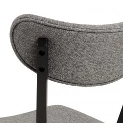 Loftscape Chaises Rigby II (lot de 2) - Tissu / Hévéa massif - Gris / Noir -Chaises Soldes 1000330926 220223 060 DETAILS P000000001000330926