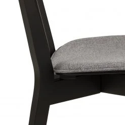 Loftscape Chaises Rigby II (lot de 2) - Tissu / Hévéa massif - Gris / Noir -Chaises Soldes 1000330926 220223 070 DETAILS P000000001000330926