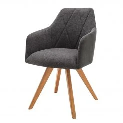 Norrwood Chaise Ă accoudoirs Oliveira - Anthracite - Sans fonction