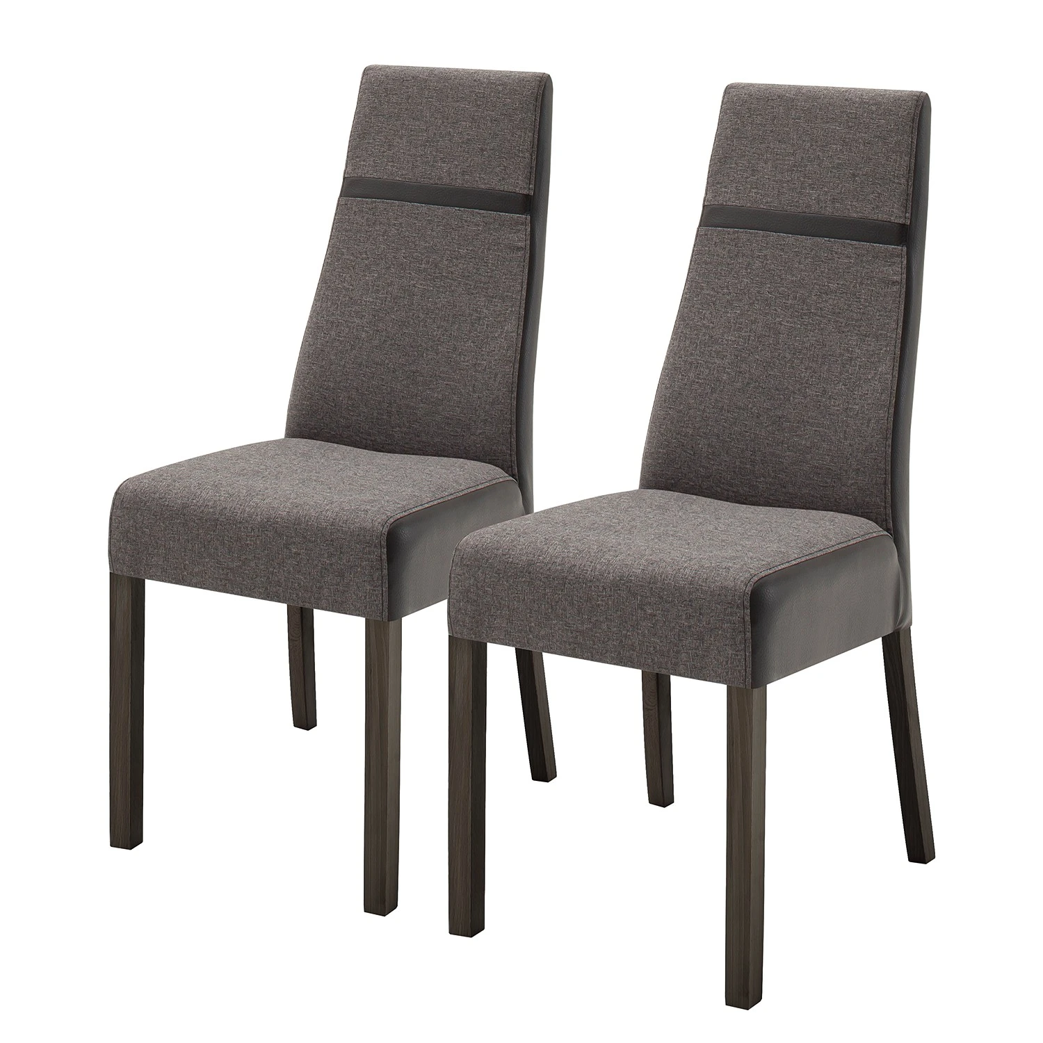Norrwood Chaises capitonnées Reila (lot de 2) - Anthracite - Hêtre foncé 3 Norrwood Chaises capitonnées Reila (lot de 2) - Anthracite - Hêtre foncé