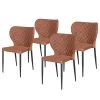 Loftscape Chaises capitonnées Picard (lot de 4) - Marron vintage -Chaises Soldes 1000336491 220223 010 IMAGE P000000001000336491