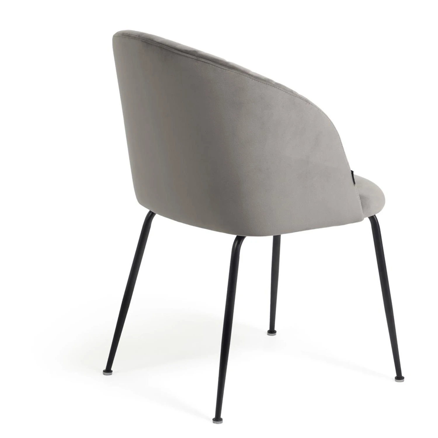 Loftscape Chaises Lumi III (lot de 2) - Velours / Acier - Gris / Noir 6 Loftscape Chaises Lumi III (lot de 2) - Velours / Acier - Gris / Noir – Image 4