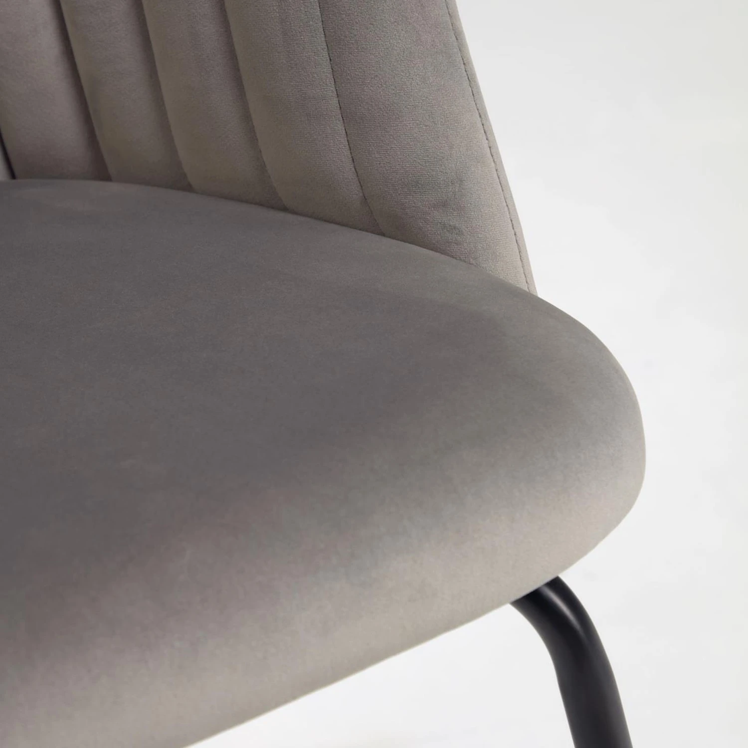 Loftscape Chaises Lumi III (lot de 2) - Velours / Acier - Gris / Noir 9 Loftscape Chaises Lumi III (lot de 2) - Velours / Acier - Gris / Noir – Image 7