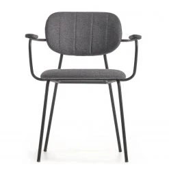 Loftscape Chaises à accoudoirs Sean II (lot de 2) - Chenille / Acier - Gris / Noir 15 Loftscape Chaises à accoudoirs Sean II (lot de 2) - Chenille / Acier - Gris / Noir -Chaises Soldes 1000340215 220414 030 DETAILS P000000001000340215