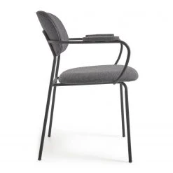 Loftscape Chaises à accoudoirs Sean II (lot de 2) - Chenille / Acier - Gris / Noir 16 Loftscape Chaises à accoudoirs Sean II (lot de 2) - Chenille / Acier - Gris / Noir -Chaises Soldes 1000340215 220414 035 DETAILS P000000001000340215