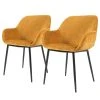 Loftscape Chaises accoudoirs Kusamo III (lot de 2) - Jaune doré -Chaises Soldes 1000340254 220414 010 IMAGE P000000001000340254