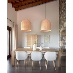 Loftscape Chaises à accoudoirs Kusamo V (lot de 4) - Tissu structuré - Blanc / Frêne -Chaises Soldes 1000340256 220414 023 MOOD DETAILS P000000001000340256 mood