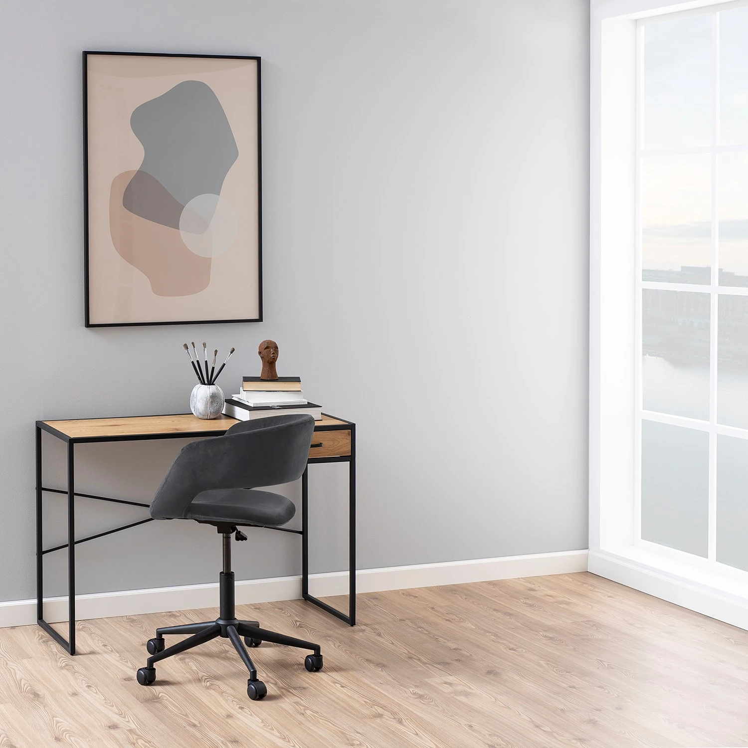 Mørteens Chaise de bureau Buggio - Gris foncé 4 Mørteens Chaise de bureau Buggio - Gris foncé – Image 2