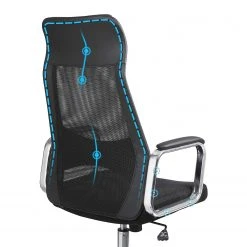 Fredriks Chaise de bureau Potom - Tissu / Mesh / Acier - Noir / Chrome -Chaises Soldes 1000343532 220407 040 DETAILS P000000001000343532