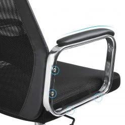 Fredriks Chaise de bureau Potom - Tissu / Mesh / Acier - Noir / Chrome -Chaises Soldes 1000343532 220407 050 DETAILS P000000001000343532